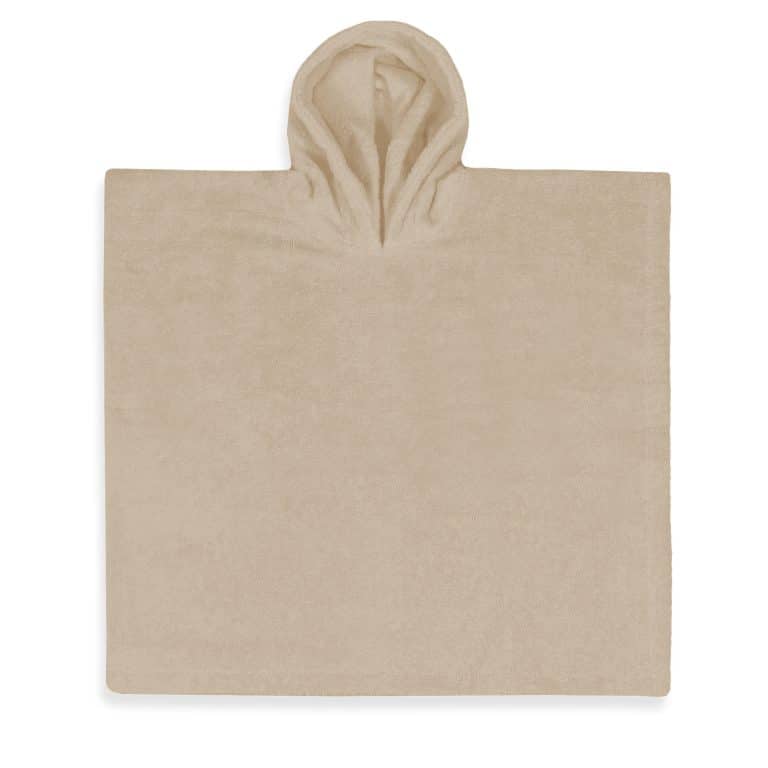 Badponcho cream met geborduurde naam