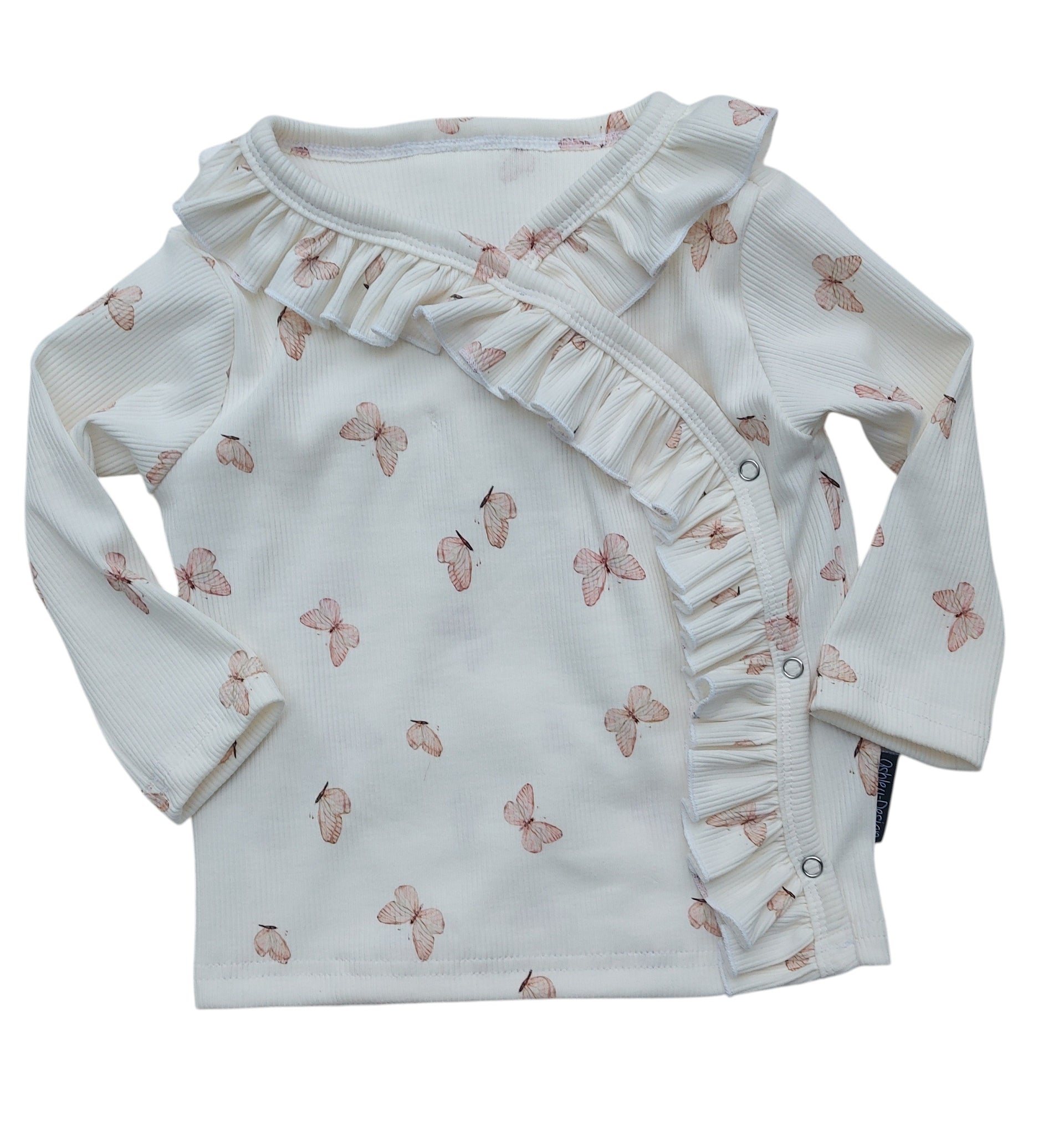 overslagshirt vlinders ruffle