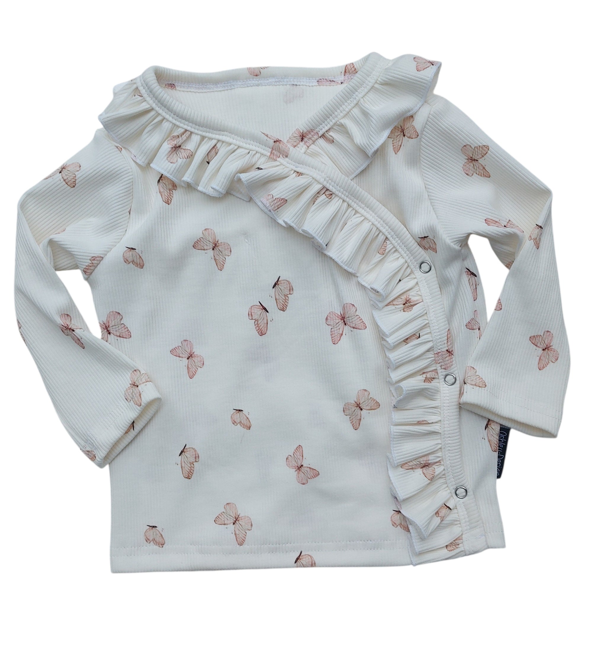 overslagshirt vlinders ruffle