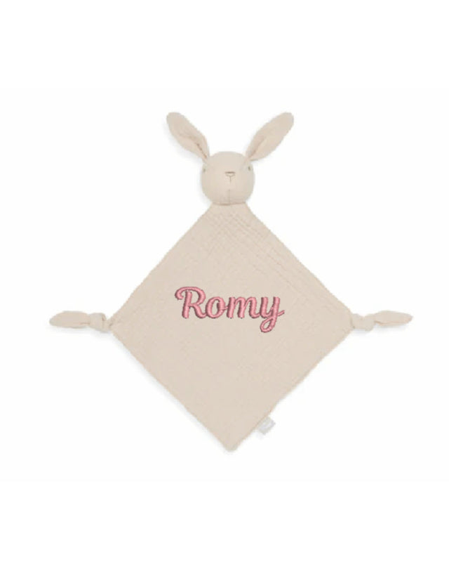 Jollein Speendoekje Bunny Ears - Nougat met naam