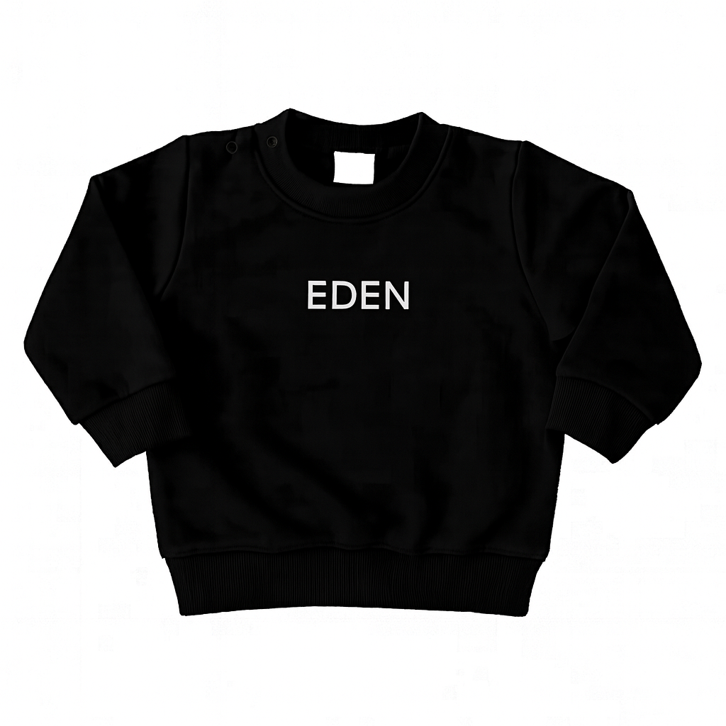 sweater met geborduurde naam