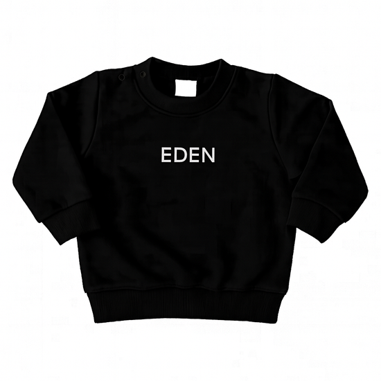 sweater met geborduurde naam