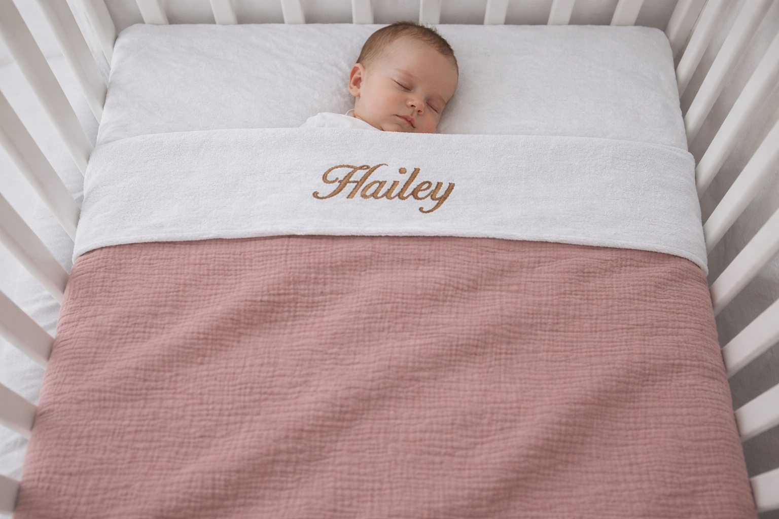 Babydeken met geborduurde naam