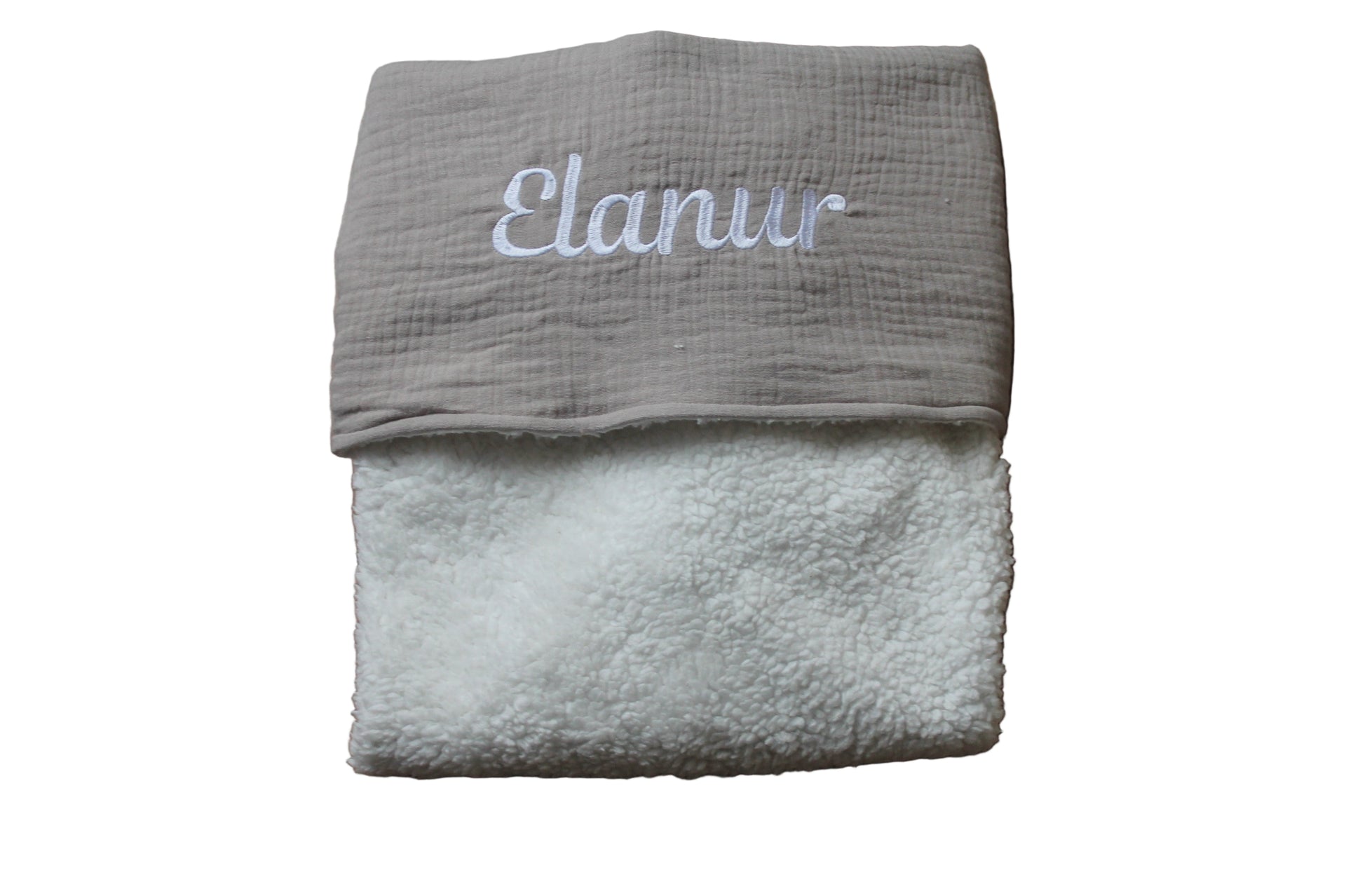 Teddy deken met geborduurde naam