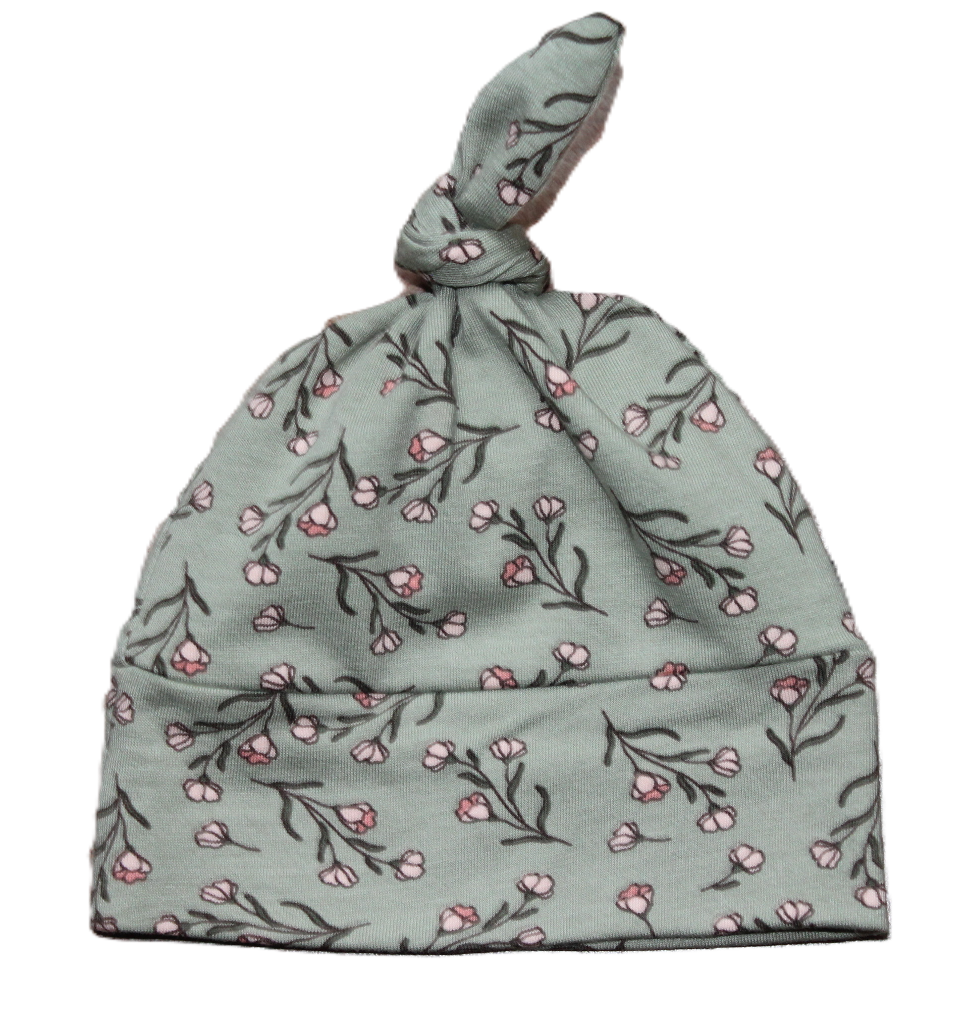 knoopmutsje floral olijf