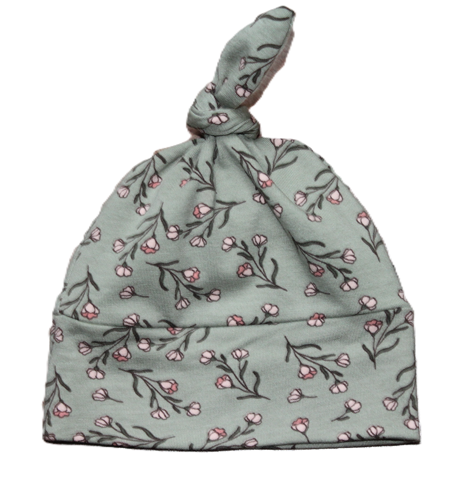 knoopmutsje floral olijf