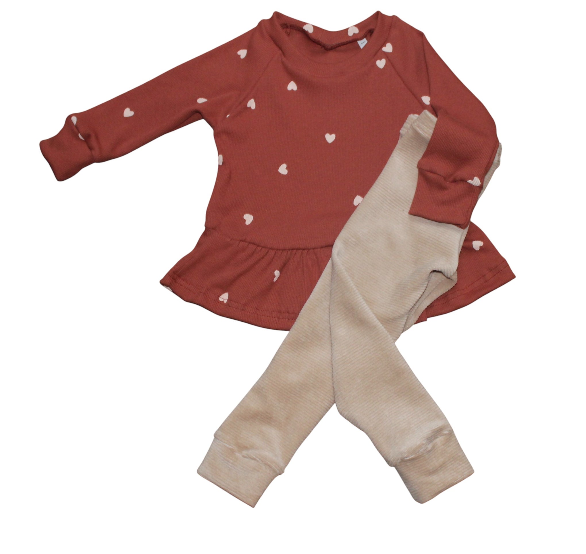 Peplume shirt hartjes