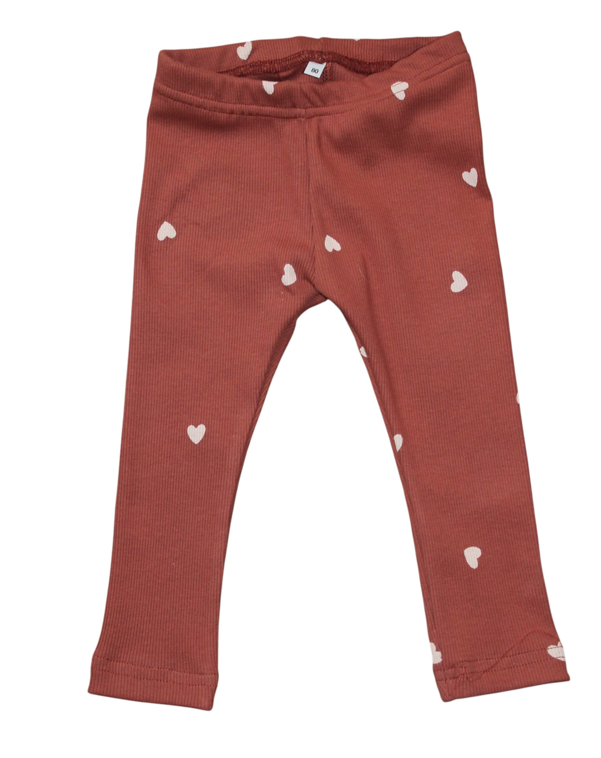 Legging  rib hartjes