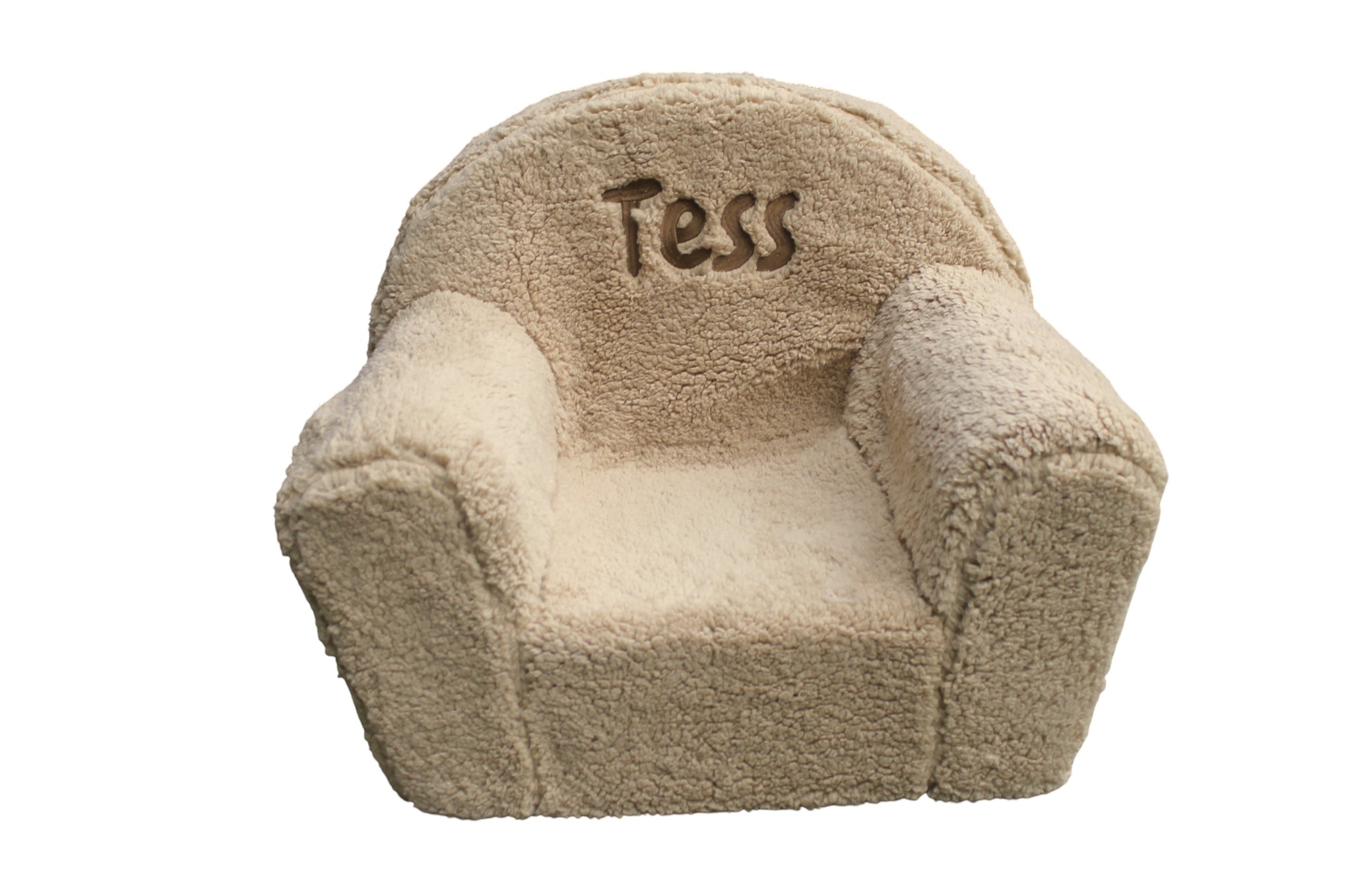 Teddy Kinderstoel beige met geborduurde naam