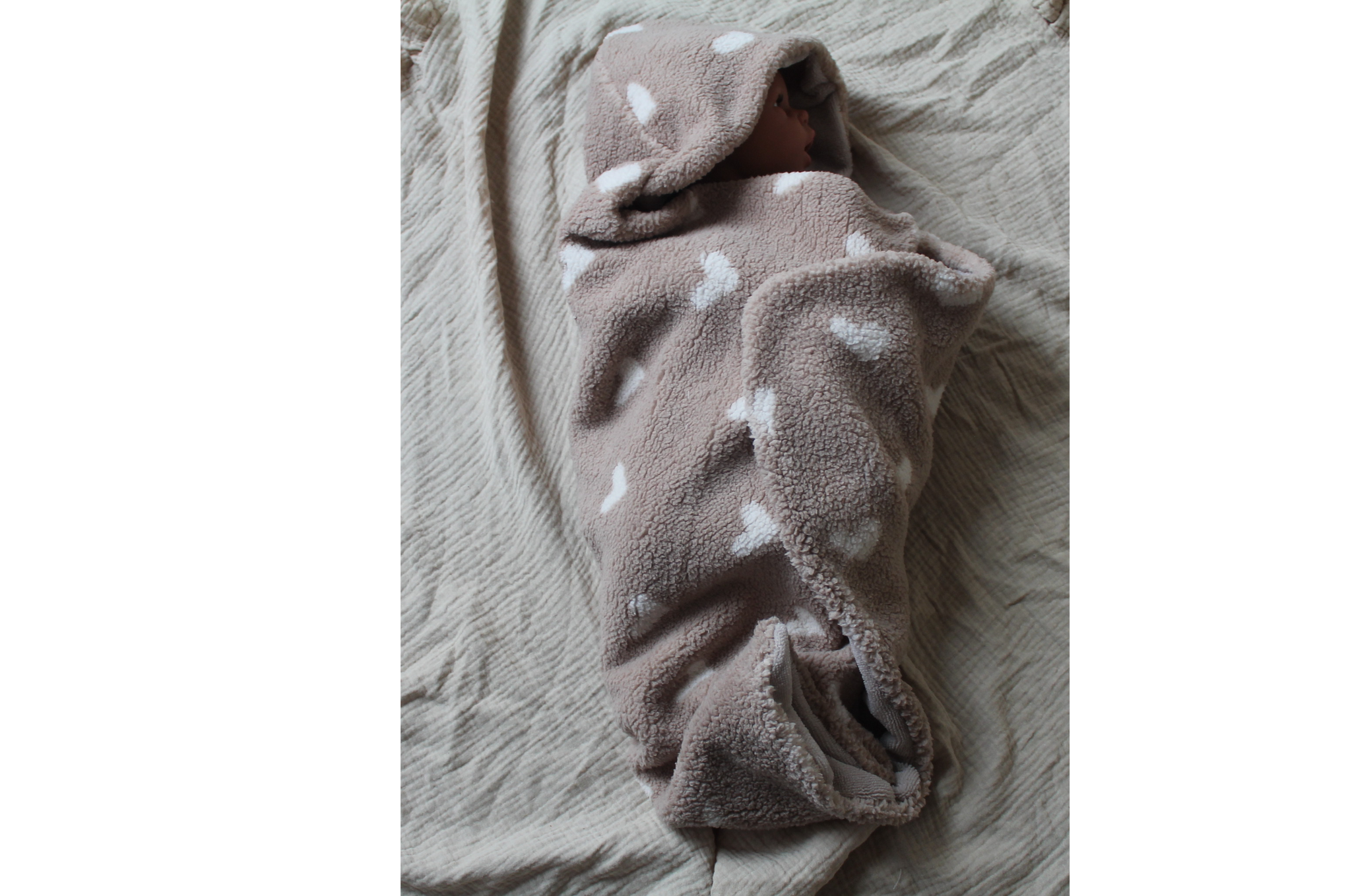 Omslagdoek Teddy hartjes