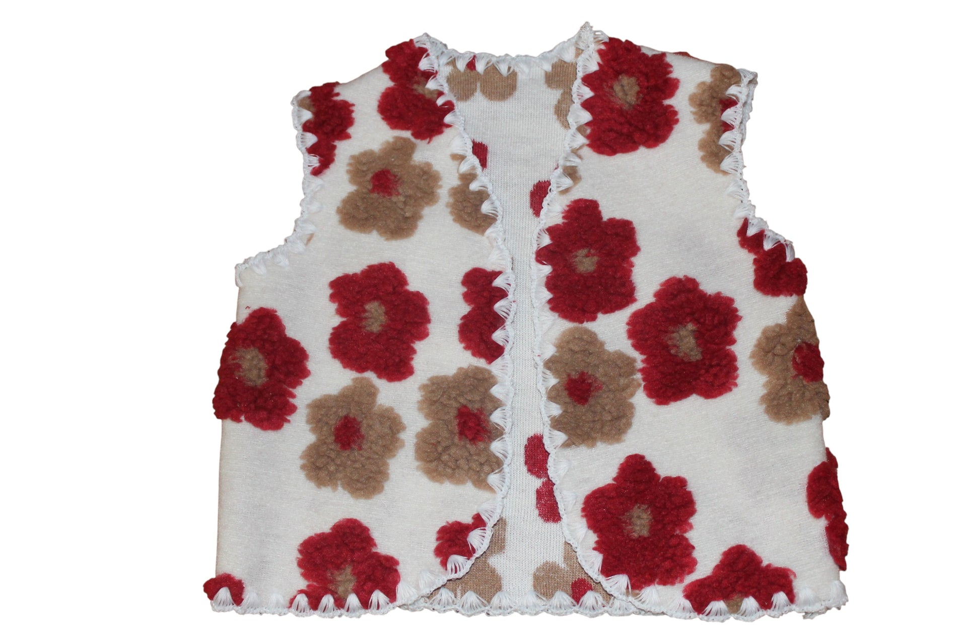 Gilet bordeaux bloem