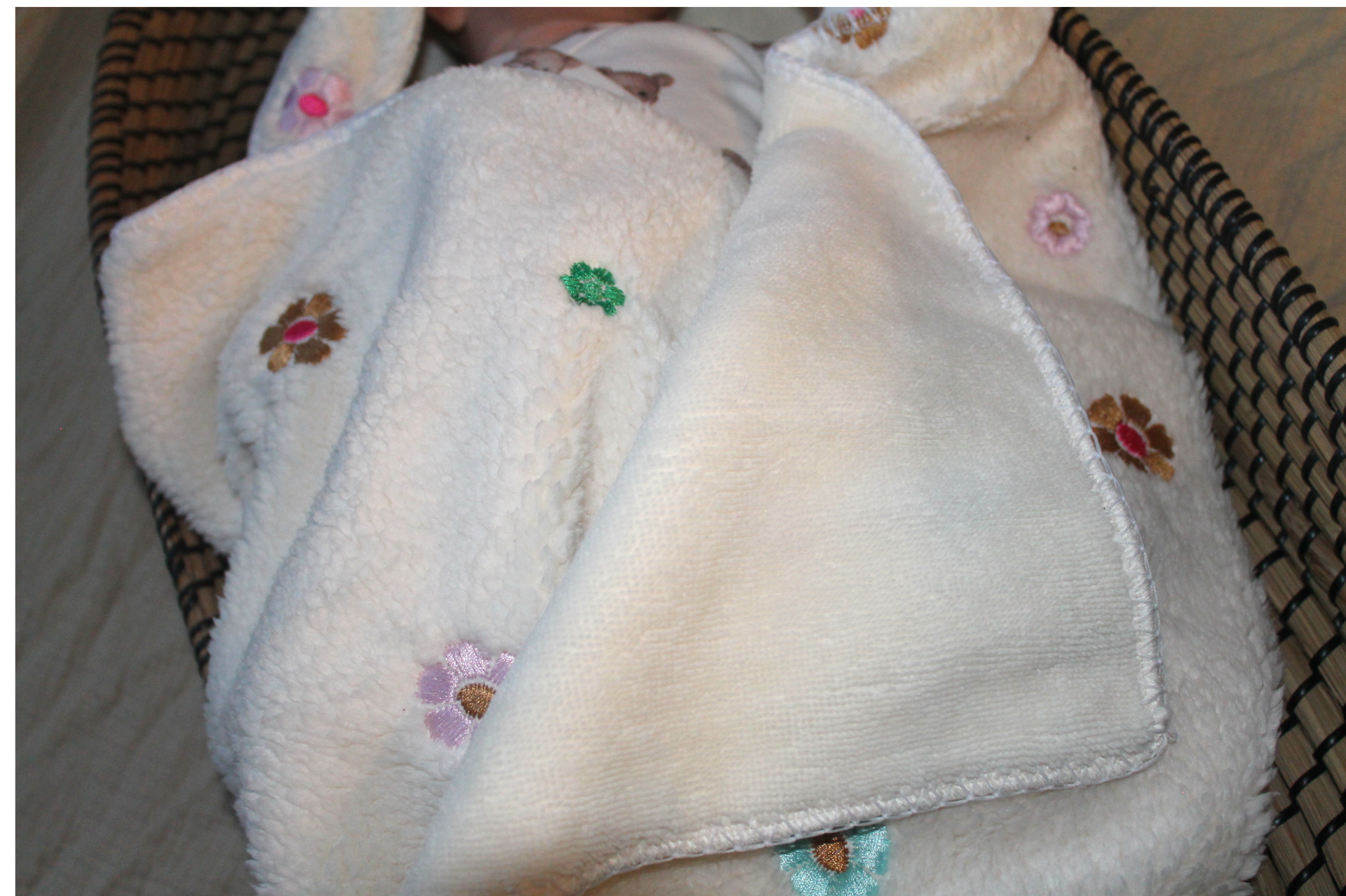 pmslagdoek geborduurde bloemen