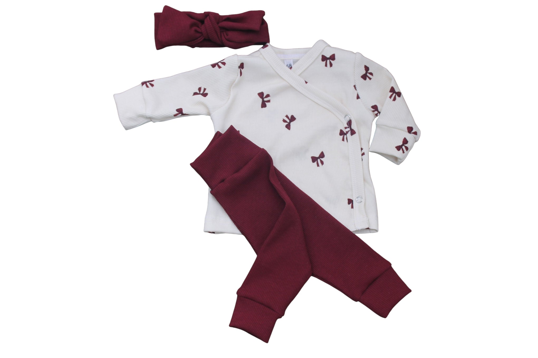 overslagshirt strikjes bordeaux