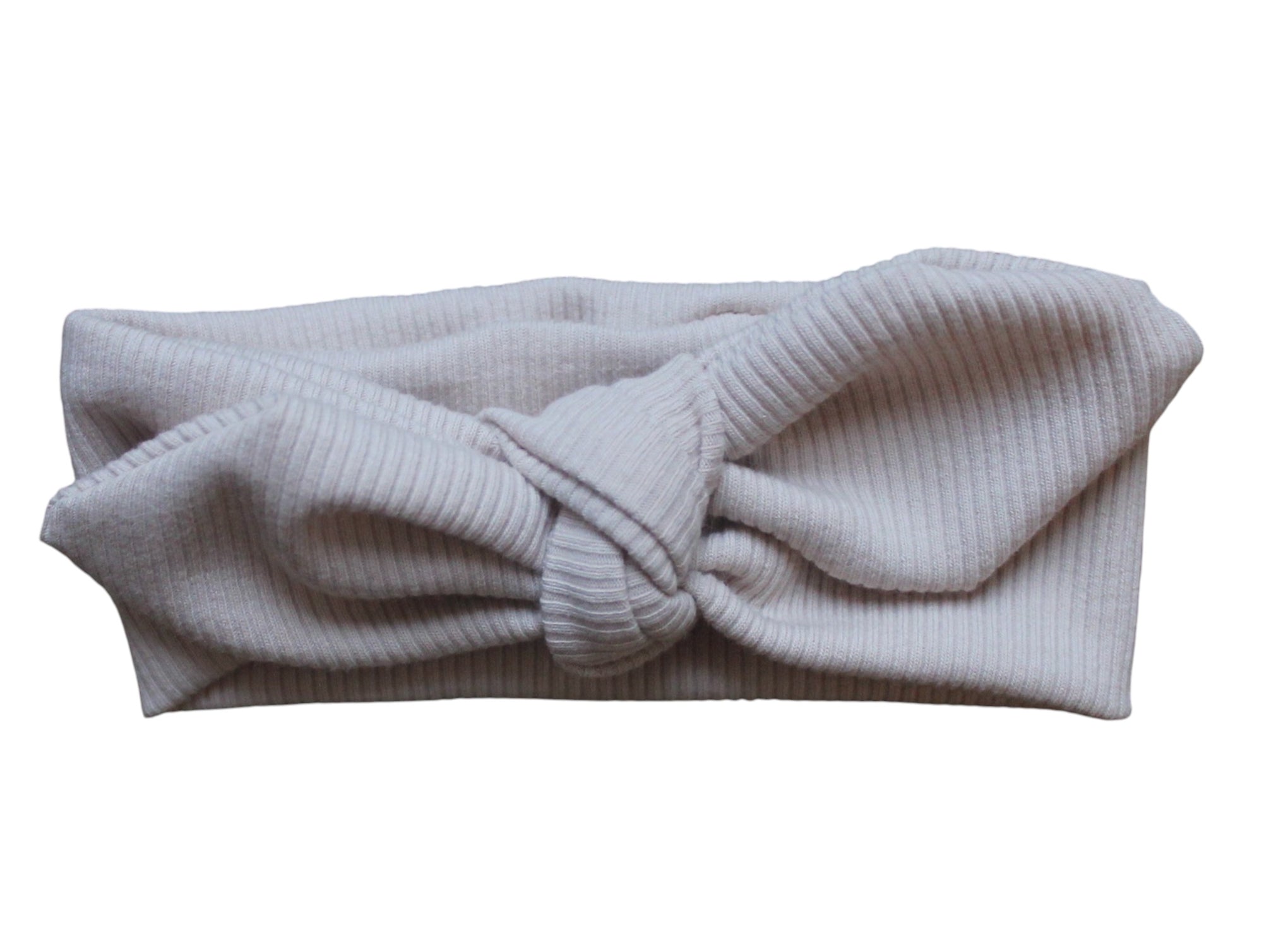 Haarbandje beige rib