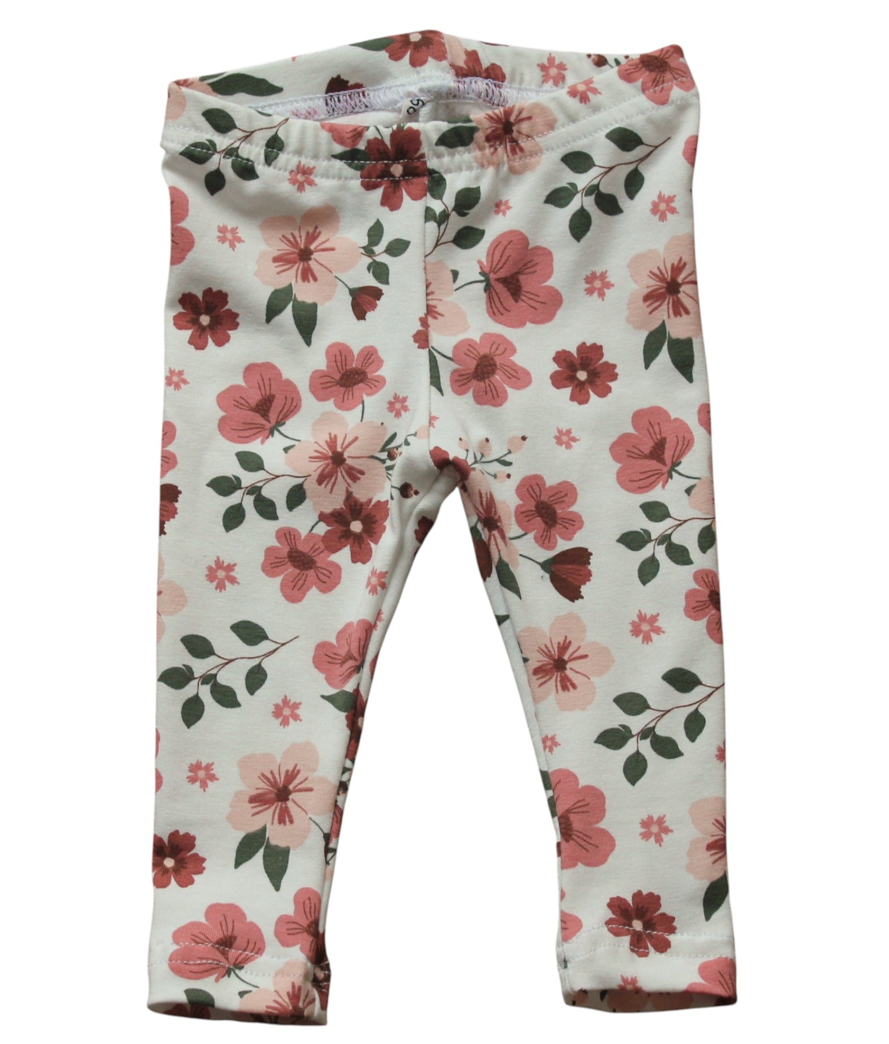 Legging bloemen koraal