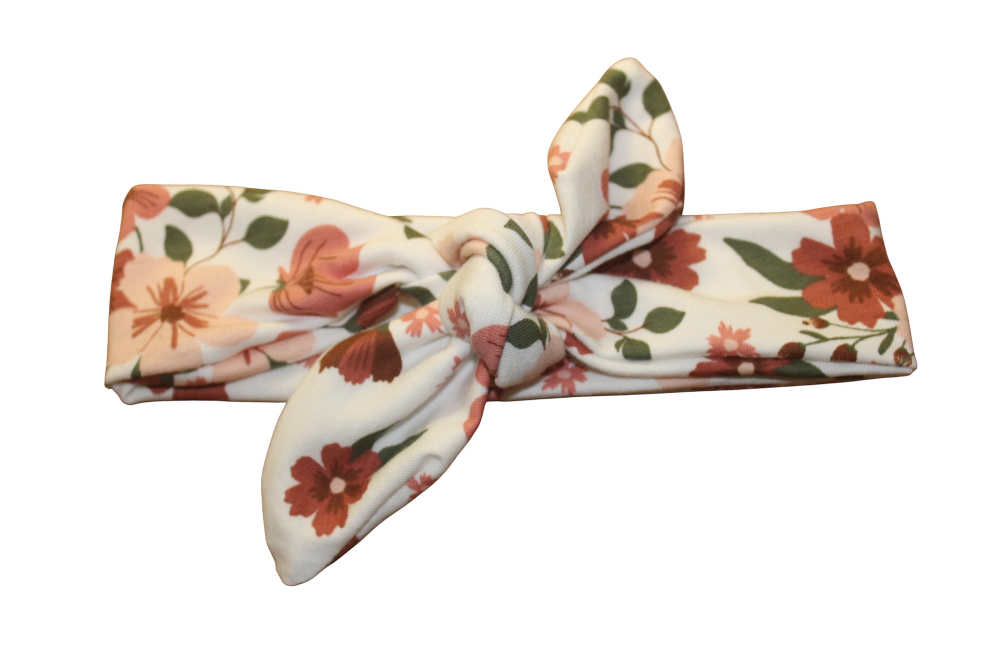 Haarbandje bloemen koraal