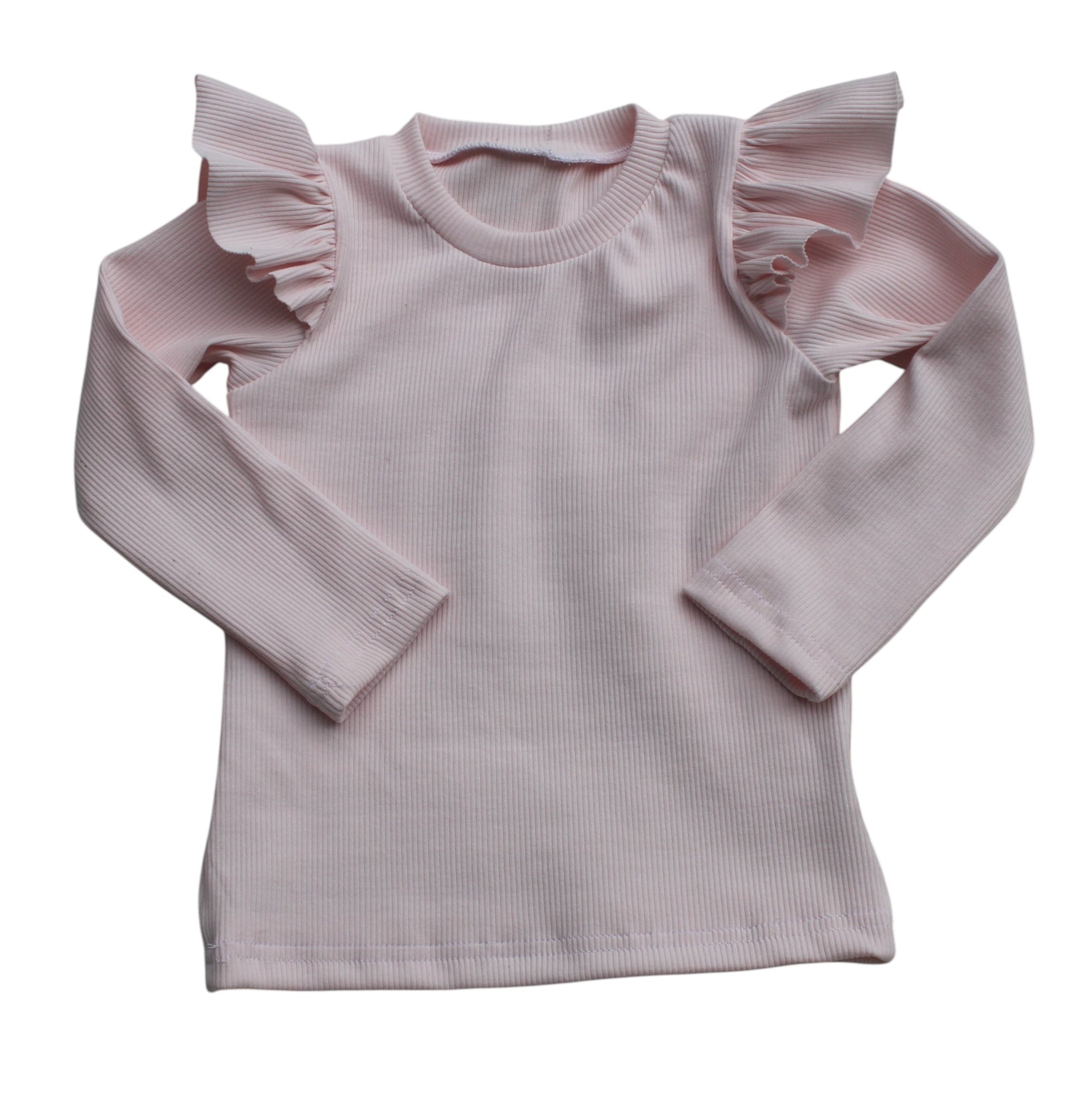 ruffle shirt pastel pink