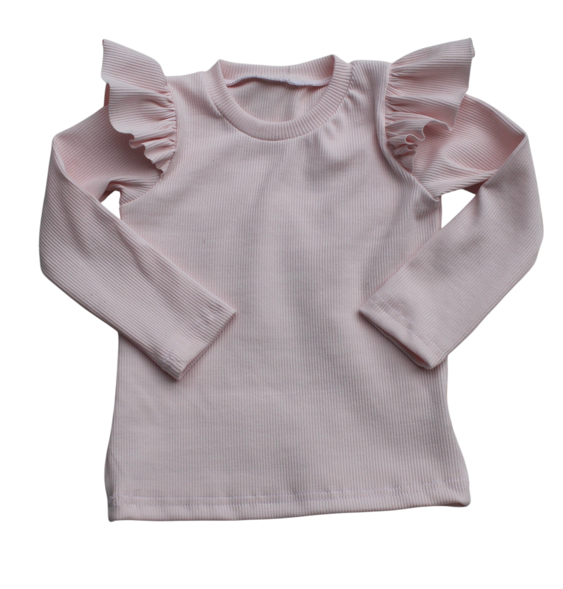 ruffle shirt pastel pink