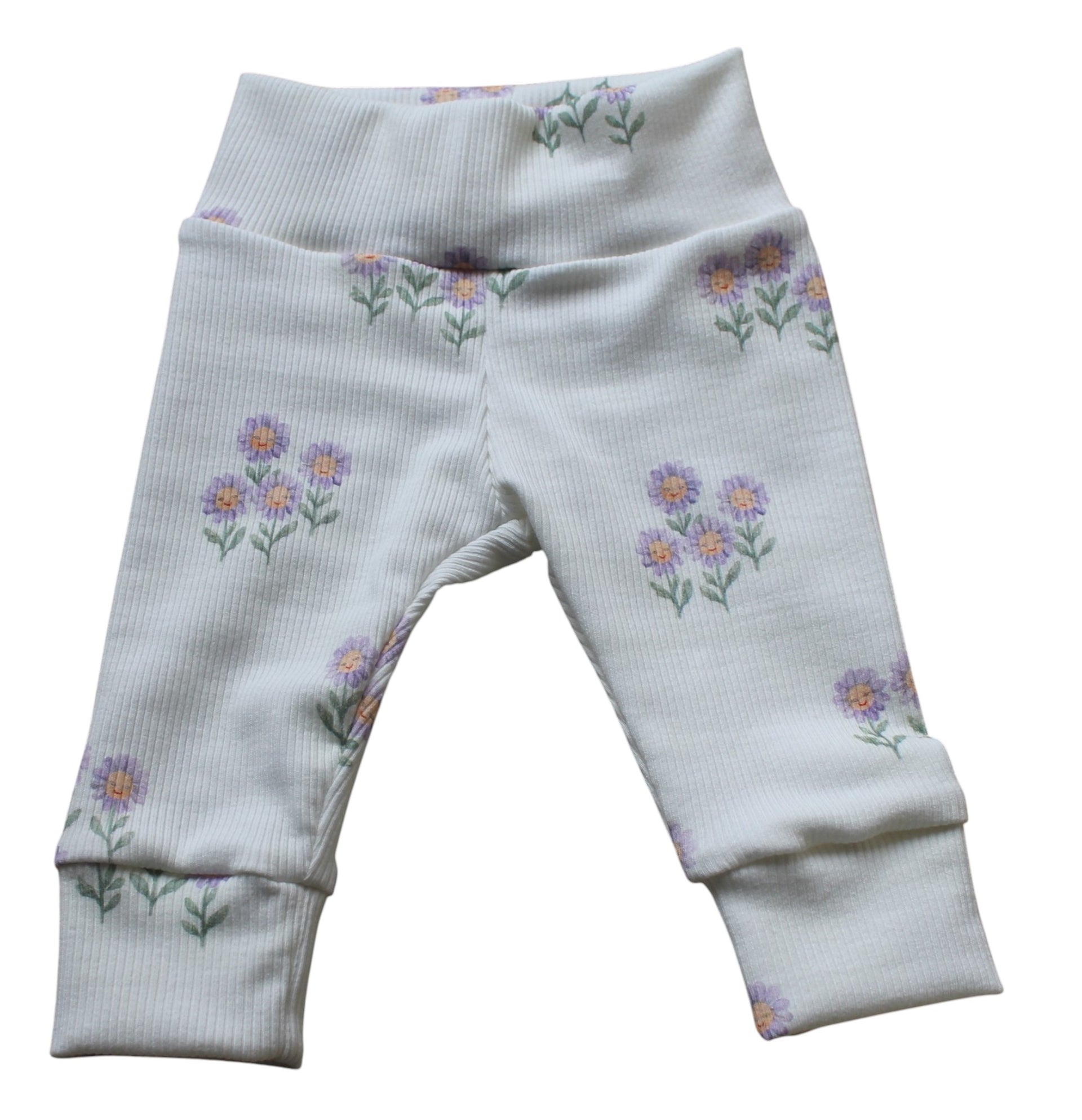 Newborn Broekje lila sunflower