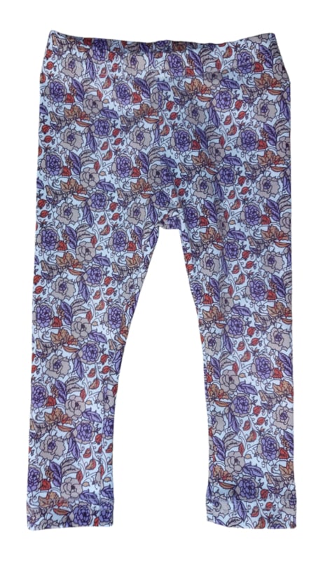 Legging paars bloem