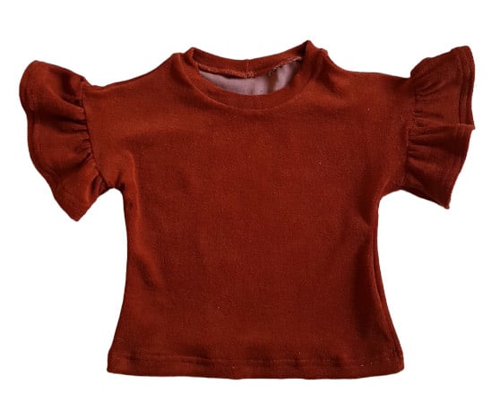 Ruffle Shirt terra badstof