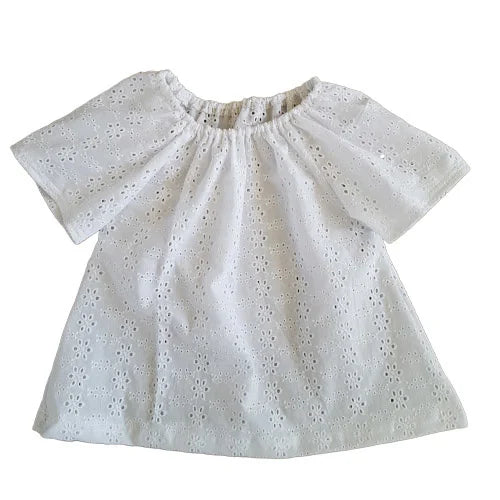 Blouse broderie wit