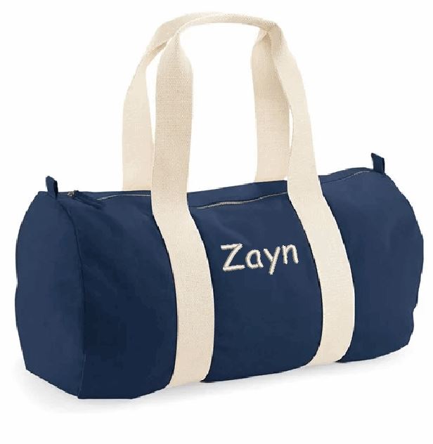 logeer/sporttas met geborduurde naam