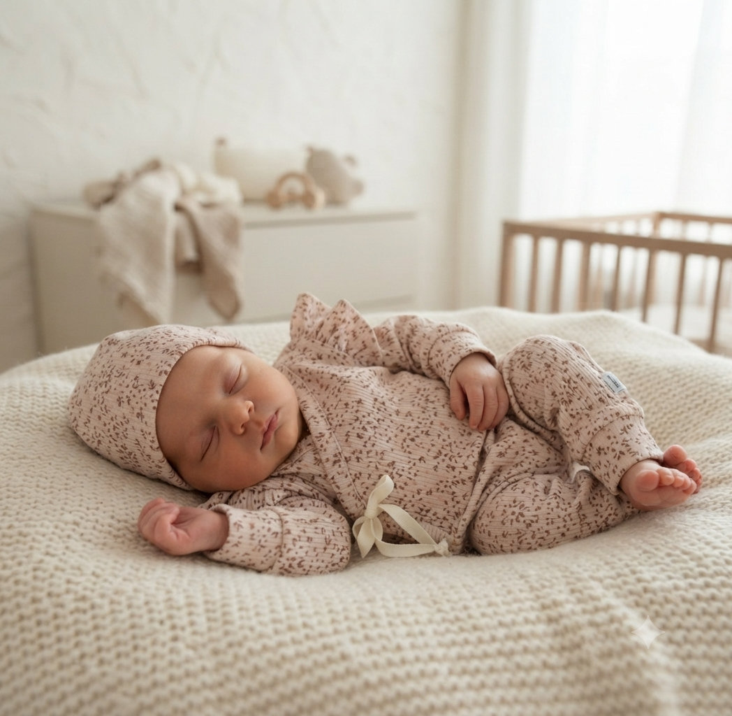 Kimono Boxpakje bloemen beige