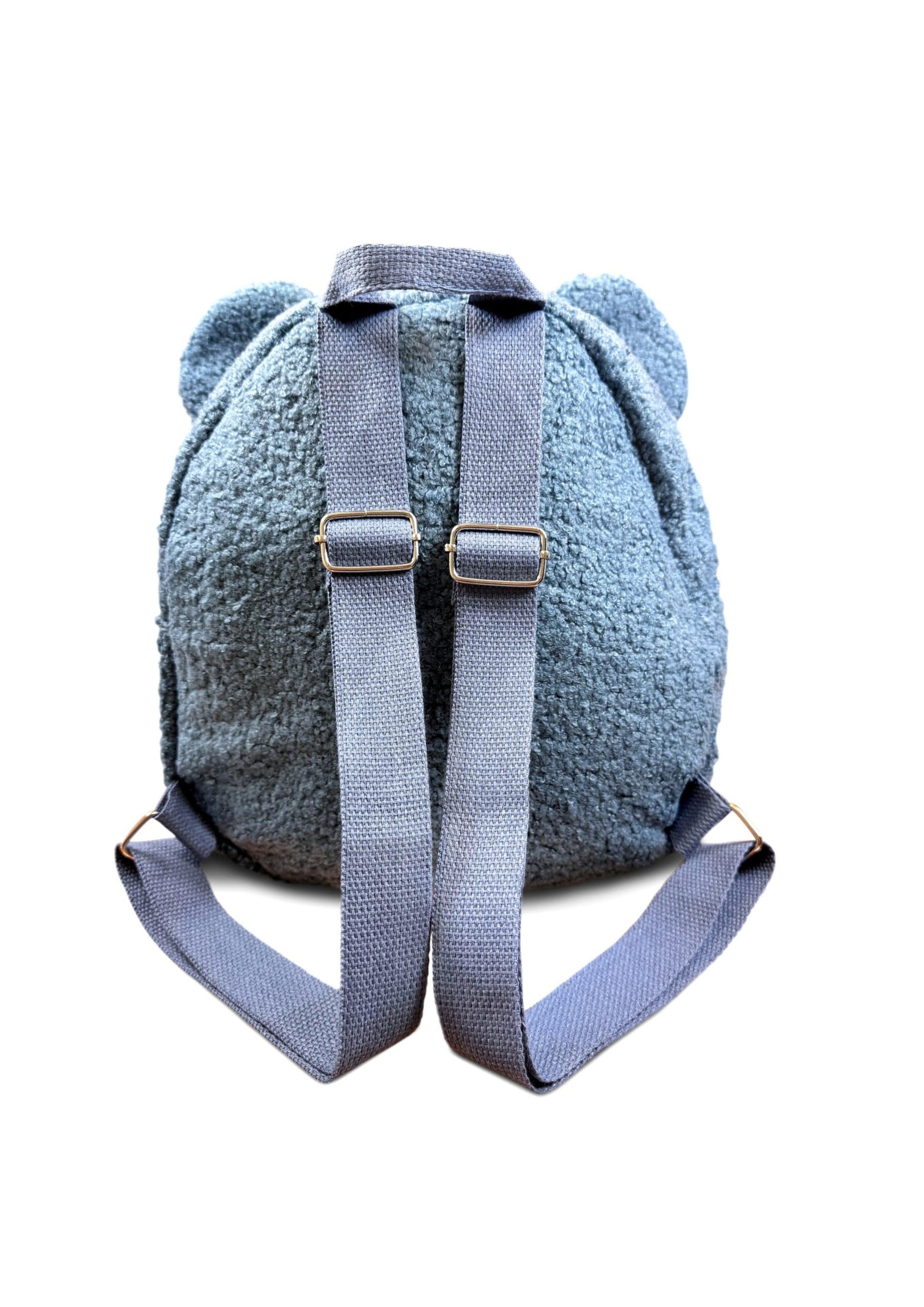 Rugtasje teddybeer Blue met geborduurde naam