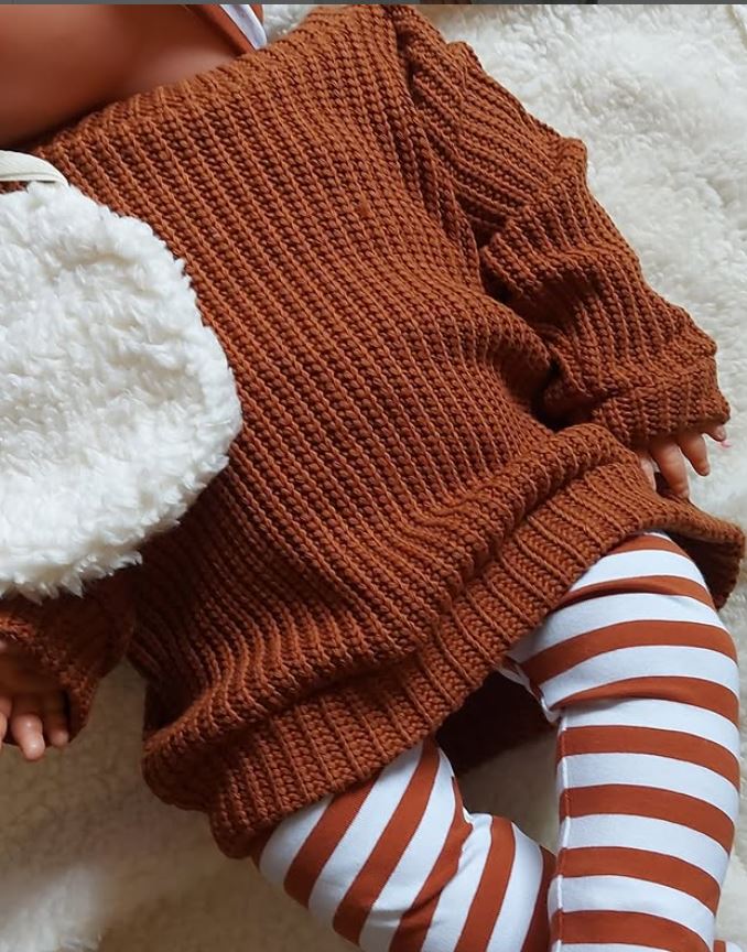 trui big knit cognac