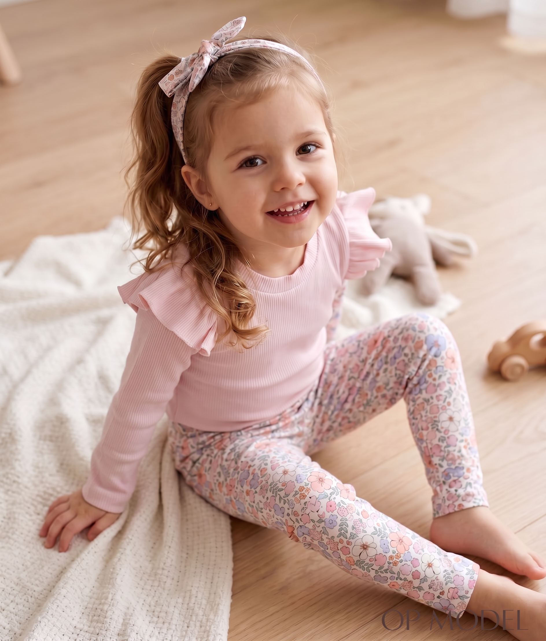 Legging bloem pastel