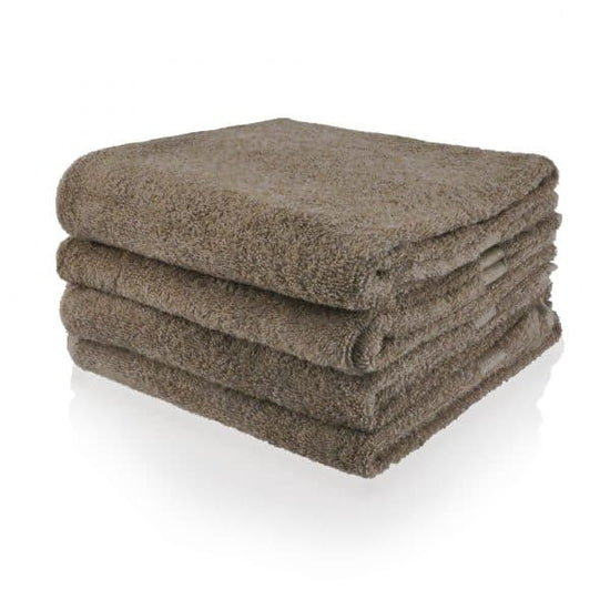 Handdoek d.taupe met geborduurde naam