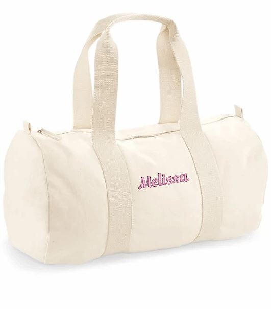 ashley-design logeer/sporttas met geborduurde naam