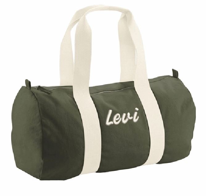 logeer/sporttas met geborduurde naam