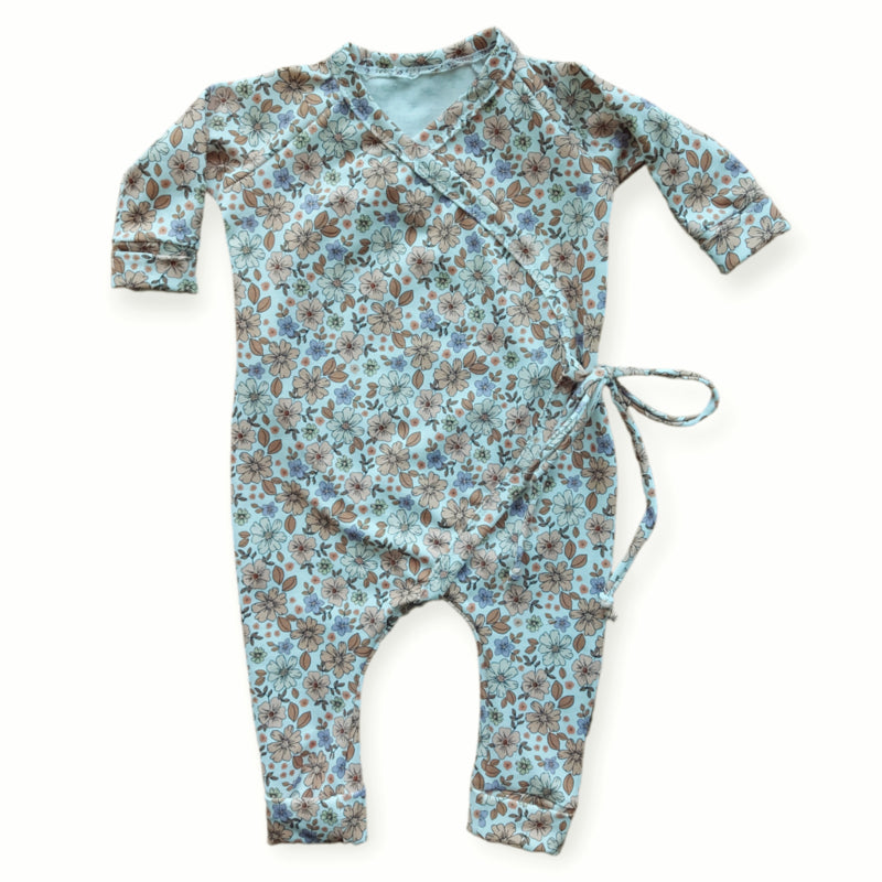 Kimono Boxpakje lila flower Uitverkocht