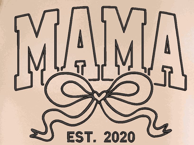 Geborduurde mama sweater + naam kids {kleurkeuze}