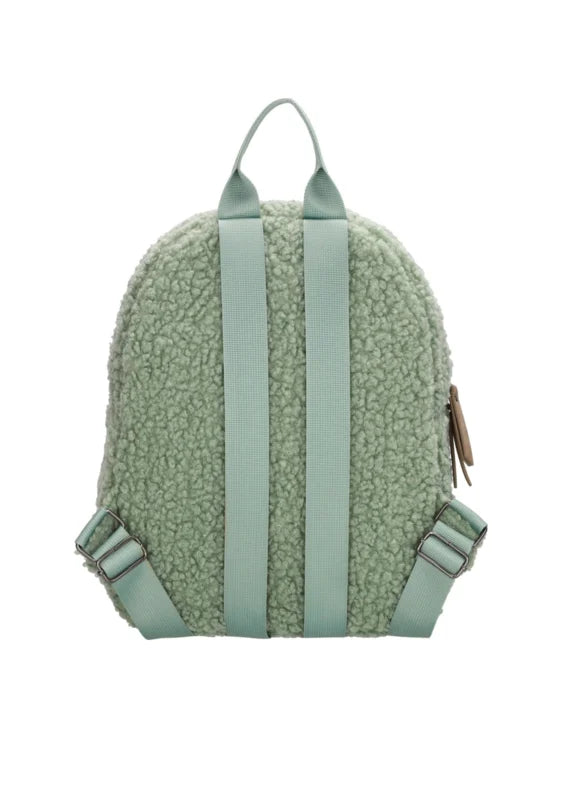 Rugtas teddy mint met geborduurde naam