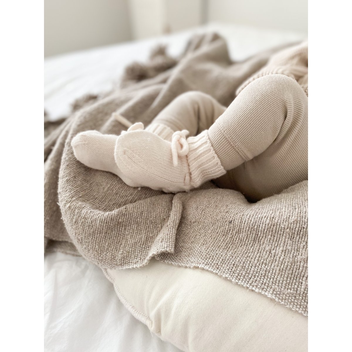 Slofjes Merino wol off white