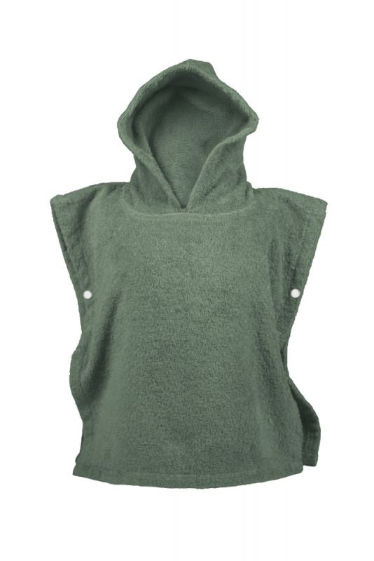Badponcho oldgreen met Naam geborduurd | Gepersonaliseerd voor Baby & Kind