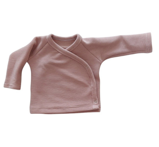 overslagshirt rib nude