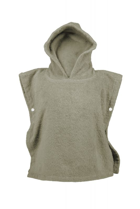 Badponcho taupe met Naam geborduurd | Gepersonaliseerd voor Baby & Kind