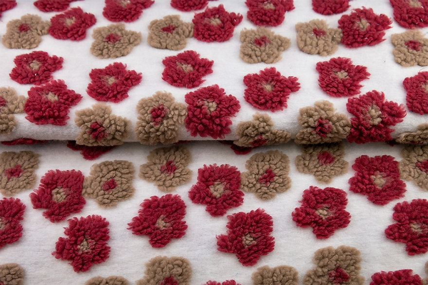 Gilet bordeaux bloem